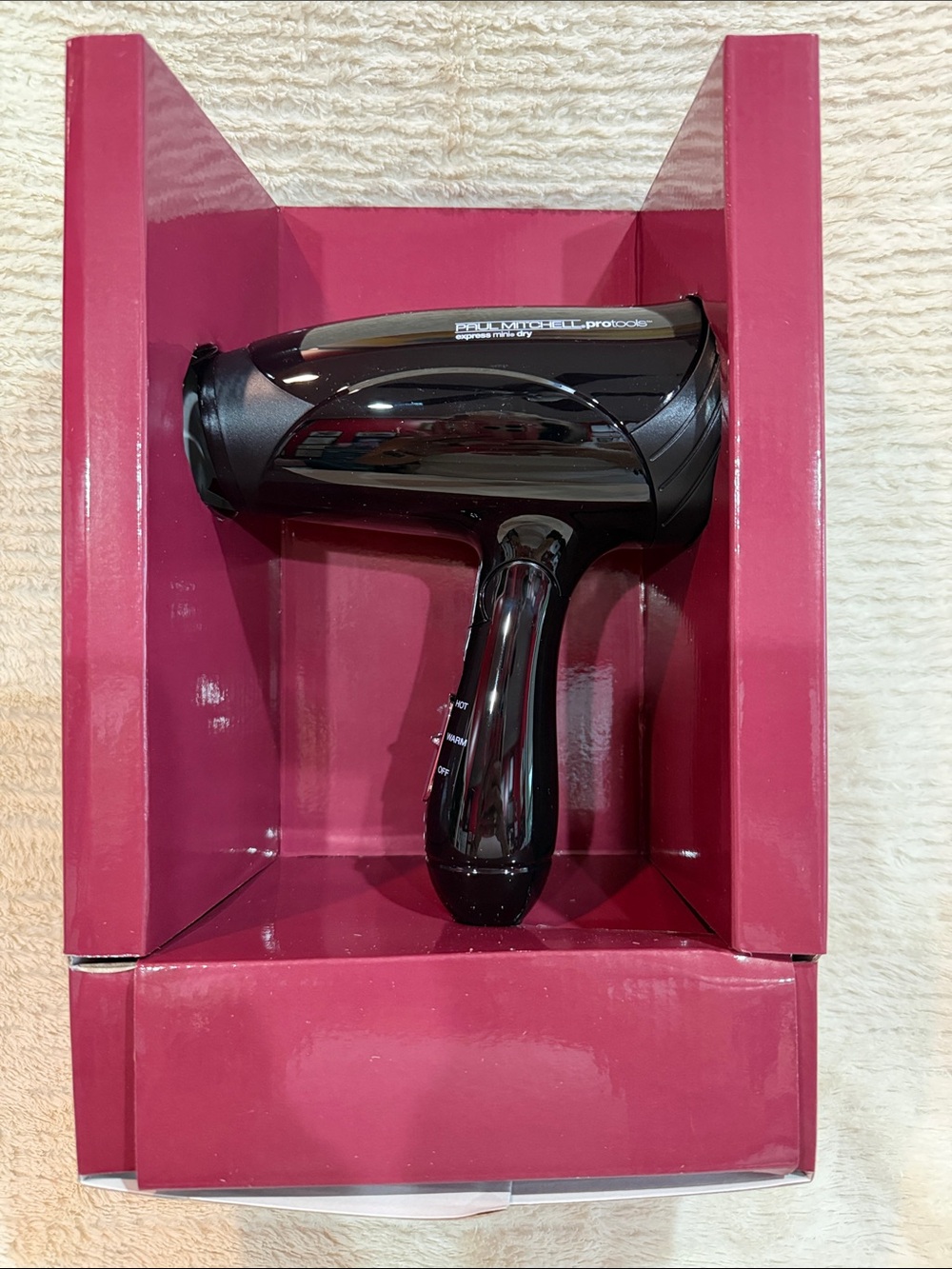 Paul Mitchell Black Hair Dryer with Magenta Box
